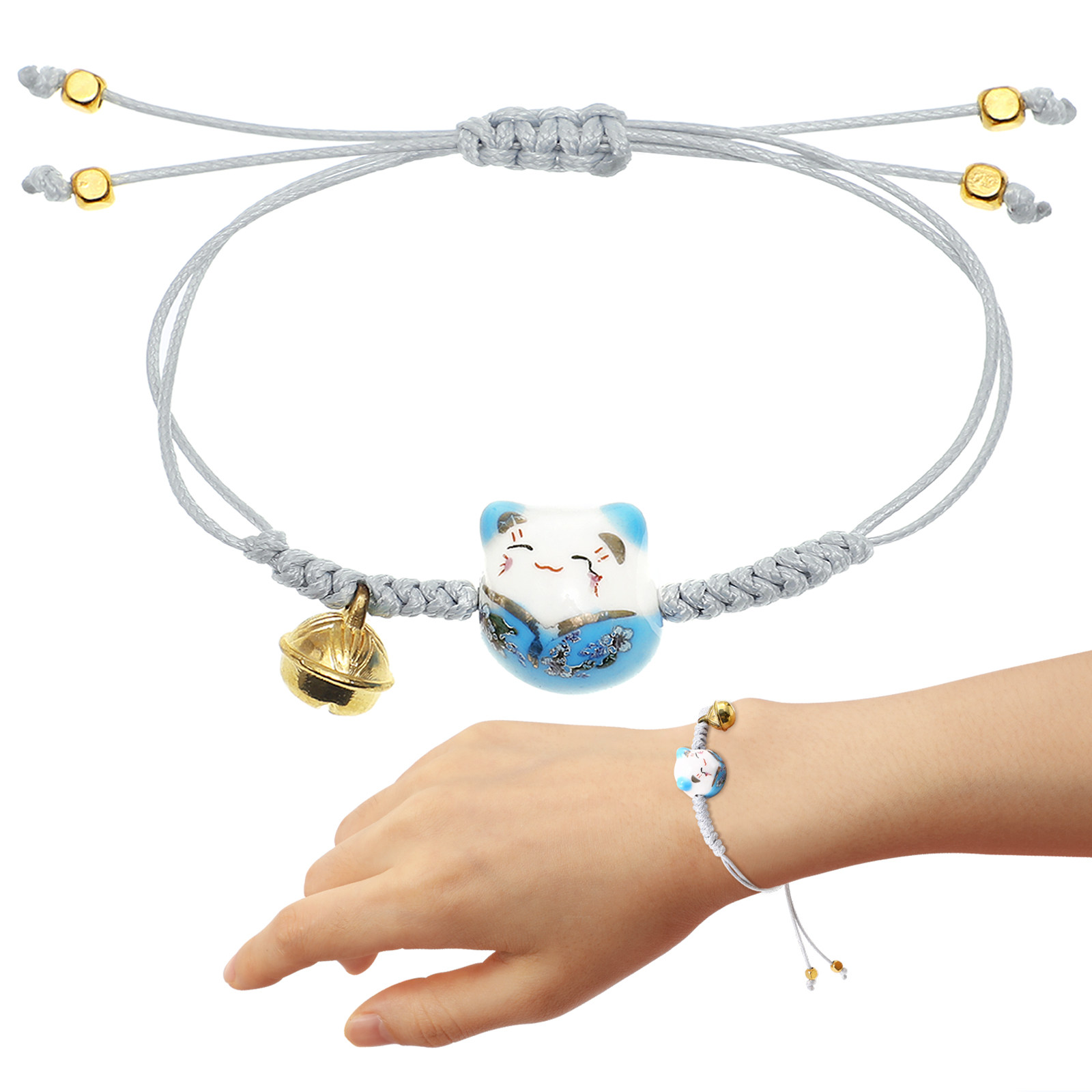 Ceramic Link Bracelet - 1 szt. Urocza ceramiczna bransoletka z