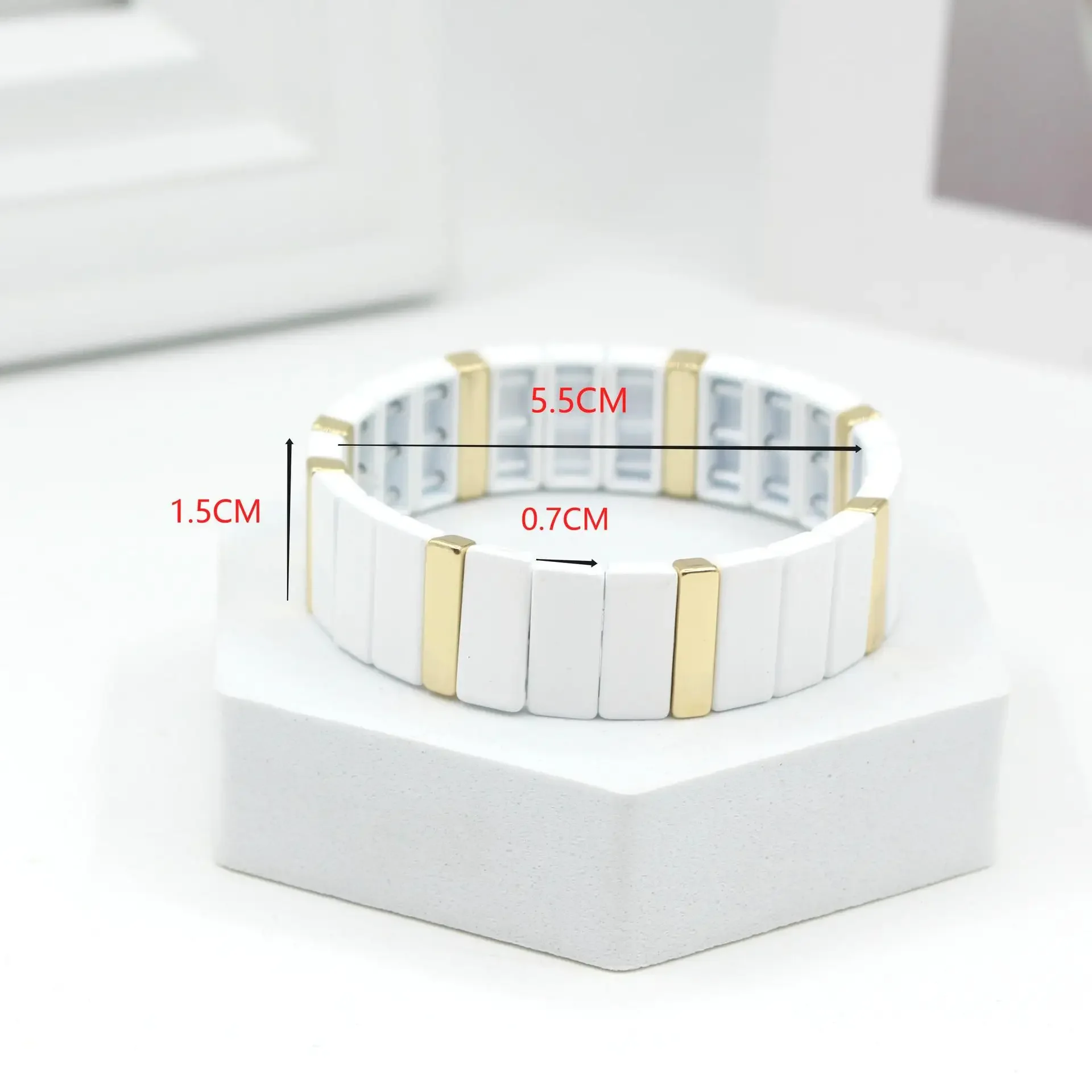 Czeski emalia biały chłodne po – Ceramic Link Bracelet recenzja i cena